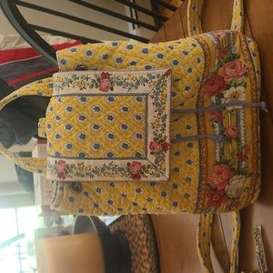 Vera Bradley backpack and cosmetic case